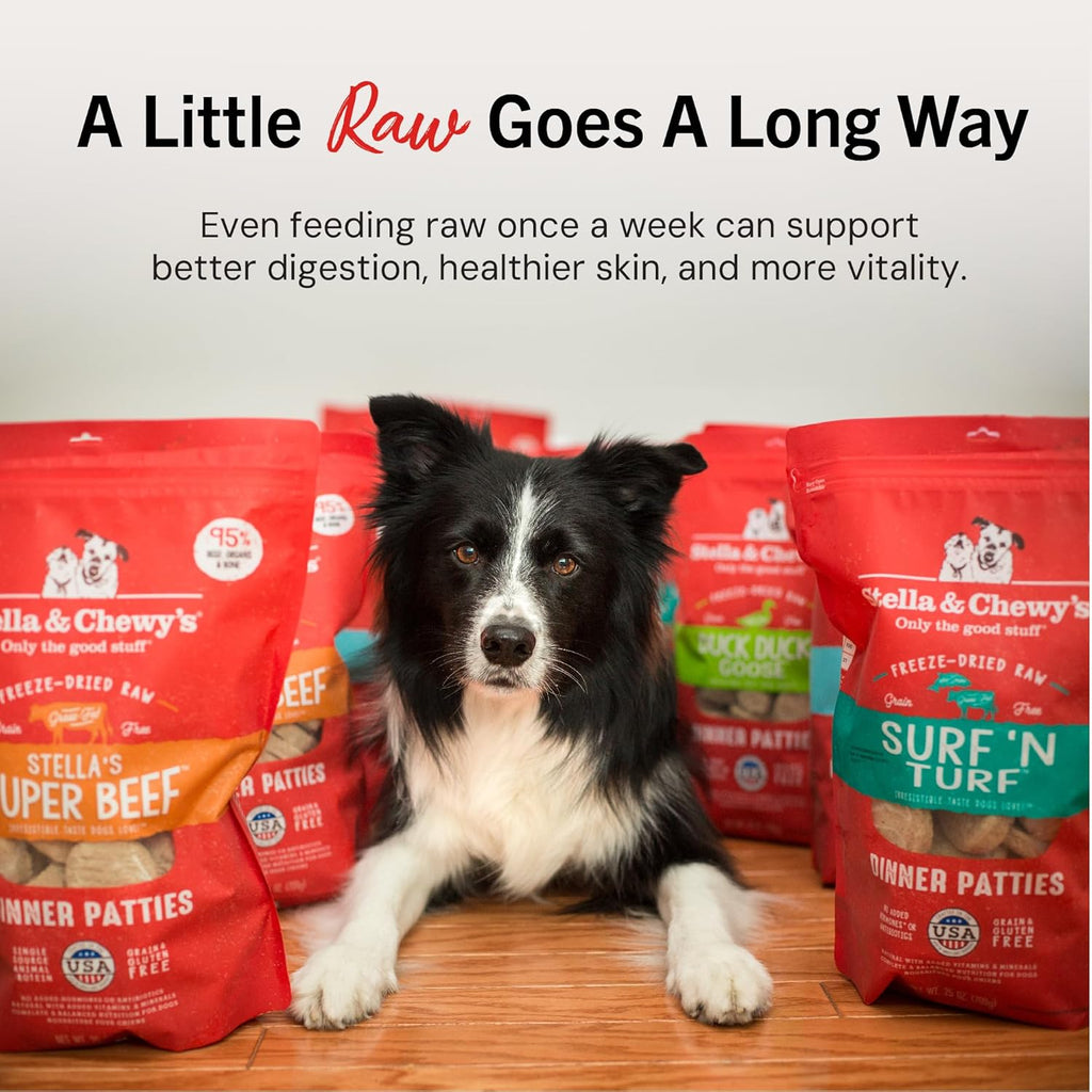 Stella & Chewy's Freeze-Dried Raw Dinner Patties - Venison Blend Recipe - High Protein Grain-Free Puppy & Dog Food - Perfect For Picky Eaters - 5.5 oz